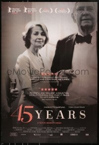 8a015 45 YEARS DS 1sh 2015 great image of Best Actress nominee Charlotte Rampling, Tom Courtenay!