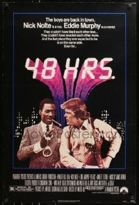 8a017 48 HRS. 1sh 1982 Nick Nolte is a cop who hates Eddie Murphy who is a convict!