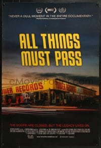 8a046 ALL THINGS MUST PASS 1sh 2015 The Rise and Fall of Tower Records, the legacy lives on!
