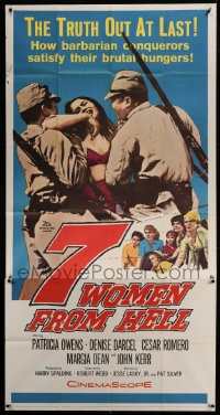 8b599 7 WOMEN FROM HELL 3sh 1961 Patricia Owens is driven to shame in a World War II prison camp!