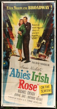 8b602 ABIE'S IRISH ROSE 3sh 1946 Joanne Dru, Anne Nichols, most riotous, romantic Broadway hit!