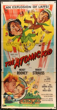 8b626 ATOMIC KID 3sh 1955 wacky art of nuclear Mickey Rooney, an explosion of laffs!