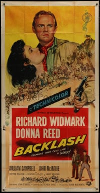 8b629 BACKLASH 3sh 1956 Richard Widmark knew Donna Reed's lips but not her name, different art!