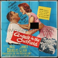 8b327 ANGELS IN THE OUTFIELD 6sh 1951 art of Paul Douglas & sexy young Janet Leigh, baseball, rare!