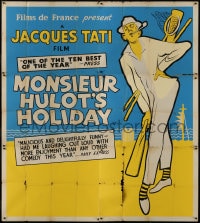 8b070 MR. HULOT'S HOLIDAY English 6sh 1954 art of Jacques Tati, Les vacances de M. Hulot, very rare!