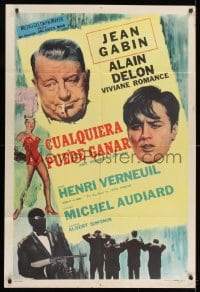8b464 ANY NUMBER CAN WIN Argentinean 1963 Jean Gabin, Alain Delon, Henri Verneuil, sexy showgirl!