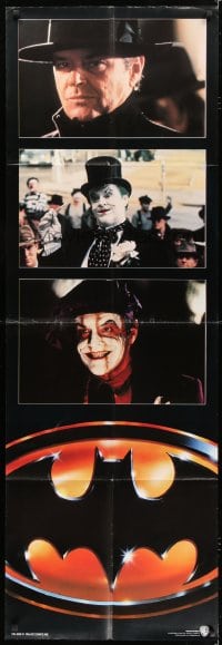 8b024 BATMAN door panel 1989 three images of Jack Nicholson as The Joker, directed by Tim Burton!