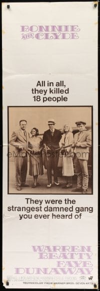 8b026 BONNIE & CLYDE door panel 1967 Warren Beatty, Faye Dunaway, Gene Hackman, Pollard & Parsons!