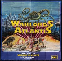 8b071 WARLORDS OF ATLANTIS English 6sh 1978 really cool Josh Kirby fantasy art with sea monsters!