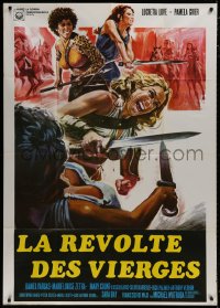 8b178 ARENA Italian 1p 1974 great different artwork of Pam Grier & sexy gladiator women!