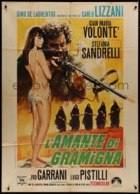 8b182 BANDIT Italian 1p 1969 art of Volonte with rifle & sexy topless Stefania Sandrelli by Mos!