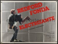 8b045 ELECTRIC HORSEMAN int'l Spanish language subway poster 1979 Robert Redford & Jane Fonda!