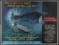 8b046 FINAL COUNTDOWN subway poster 1980 cool sci-fi artwork of the U.S.S. Nimitz aircraft carrier!