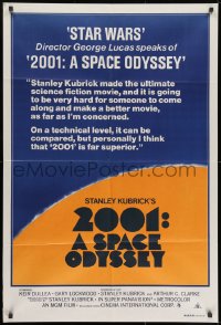 8c690 2001: A SPACE ODYSSEY Aust 1sh R1978 George Lucas says it's better than Star Wars!