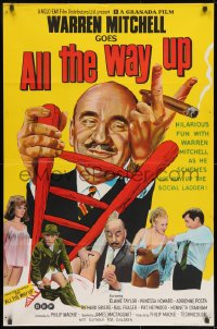8c692 ALL THE WAY UP Aust 1sh 1970 Warren Mitchell, Richard Briers, wacky art and images!