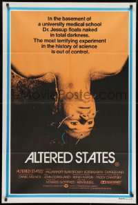 8c693 ALTERED STATES Aust 1sh 1980 William Hurt, Paddy Chayefsky, Ken Russell, sci-fi horror!