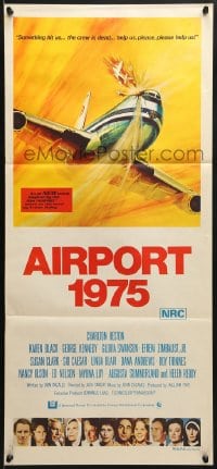 8c776 AIRPORT 1975 Aust daybill 1974 Charlton Heston, Karen Black, Akimoto aviation accident art!