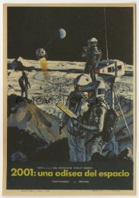 8c050 2001: A SPACE ODYSSEY Spanish herald 1968 Stanley Kubrick, art of astronauts by Bob McCall!