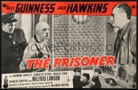 8c006 PRISONER English trade ad 1955 Jack Hawkins accuses bald Cardinal Alec Guinness of treason!