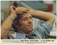 8d212 ALL THE PRESIDENT'S MEN color 11x14 still #2 1976 best c/u of Robert Redford as Bob Woodward!