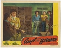 8d218 ANGEL & THE BADMAN LC #2 1947 Faust & Cabot w/ John Wayne holding gun by pretty Gail Russell!