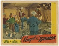 8d219 ANGEL & THE BADMAN LC #5 1947 masked cowboy John Wayne holding people in tent at gunpoint!
