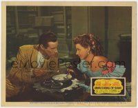 8d222 ANNA & THE KING OF SIAM LC 1946 pretty Irene Dunne close up eating with royal Rex Harrison!