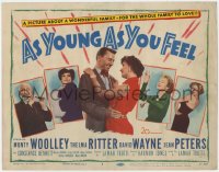 8d009 AS YOUNG AS YOU FEEL TC 1951 sexy Marilyn Monroe, Woolley, Ritter, Jean Peters, David Wayne