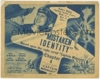 8d025 CAPTAIN MIDNIGHT chapter 4 TC 1942 Dave O'Brien, Columbia serial, Mistaken Identity!