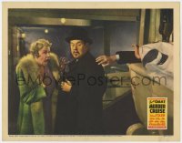 8d325 CHARLIE CHAN'S MURDER CRUISE LC 1940 Sidney Toler, Victor Sen Yung hiding in boat scares woman