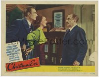 8d329 CHRISTMAS EVE LC #4 1947 Douglass Dumbrille confronts Randolph Scott & pretty Dolores Moran!