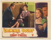 8d352 CRIMINAL COURT LC #4 1946 Tom Conway questions Martha O'Driscoll on the witness stand!