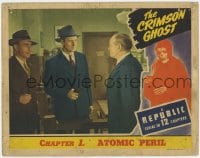 8d353 CRIMSON GHOST chapter 1 LC 1946 full-color scene & great spooky border image, Atomic Peril!