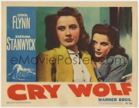 8d360 CRY WOLF LC #4 1947 close up of pretty Barbara Stanwyck & Geraldine Brooks!