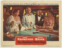 8d367 DAMNED DON'T CRY LC #6 1950 smoking Joan Crawford is not doing well gambling at roulette!