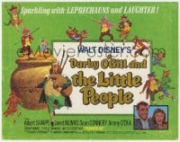 8d035 DARBY O'GILL & THE LITTLE PEOPLE TC R1969 Disney, Sean Connery, Brown art of leprechauns!
