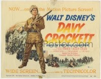 8d036 DAVY CROCKETT, KING OF THE WILD FRONTIER TC 1955 Disney, classic art of Fess Parker!