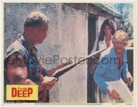 8d374 DEEP LC #2 1977 man pointing shotgun at Nick Nolte & sexy Jacqueline Bisset!