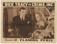 8d386 DICK TRACY VS. CRIME INC. chapter 10 LC 1941 detective Ralph Byrd & Jan Wiley, Flaming Peril!