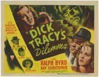 8d039 DICK TRACY'S DILEMMA TC 1947 cool art of Ralph Byrd vs The Claw, Sightless & Vitamin!