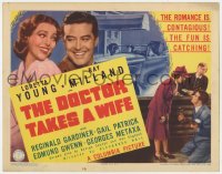 8d041 DOCTOR TAKES A WIFE TC 1940 Ray Milland & sexy Loretta Young, the romance is contagious!