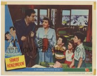 8d435 FAMILY HONEYMOON LC #2 1948 Claudette Colbert & Fred MacMurray with their three kids!