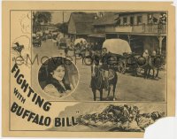 8d444 FIGHTING WITH BUFFALO BILL LC 1927 Wallace MacDonald on horseback & inset Elsa Benham!