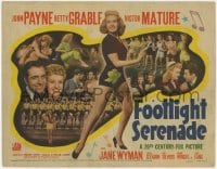 8d049 FOOTLIGHT SERENADE TC 1942 sexy Betty Grable, John Payne, Victor Mature, Fox musical!