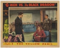 8d488 G-MEN VS. THE BLACK DRAGON chapter 1 LC 1943 Rod Cameron & Got w/ girl, Yellow Peril, color!