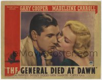 8d478 GENERAL DIED AT DAWN LC 1936 close up of worried Gary Cooper & beautiful Madeleine Carroll!