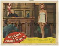 8d481 GIRL FROM JONES BEACH LC #7 1949 judge Henry Travers stares at sexy Virginia Mayo in court!