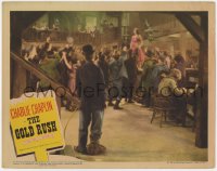 8d493 GOLD RUSH LC R1942 Charlie Chaplin watches Georgia Hale standing on bar, with words & music!