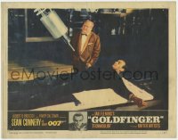 8d498 GOLDFINGER LC #8 1964 James Bond & Gert Frobe in 'No Mr. Bond, I expect you to die' scene!