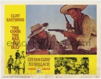 8d502 GOOD, THE BAD & THE UGLY LC #7 1968 Clint Eastwood & Eli Wallach with 2 guns, Sergio Leone!
